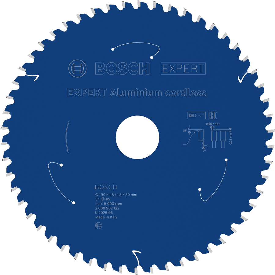 Bosch EXPERT alumiiniumist akuga ringsae tera, 190 mm.